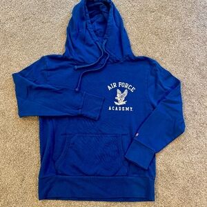 AC Medium weight hoodie, Air Force Academy Logo, Blue, L, EUC